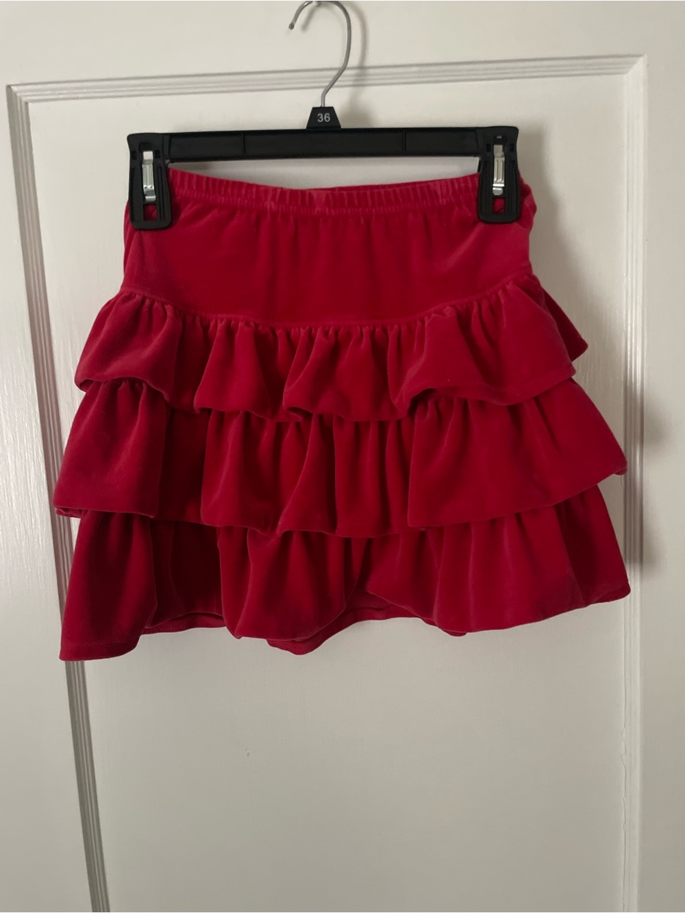 Hanna Andersson Tiered Velour Ruffle Scooter Skirt Size 130/Girls Size 8